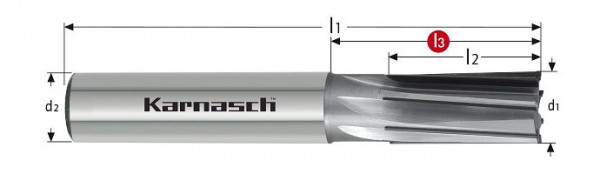Karnasch CVD-Vielzahn-Konturfräser d= 8,0 L2= 20 L3=18 Z= 5 UGT high end superfinish/ziehender Schnitt, 2965730800202805