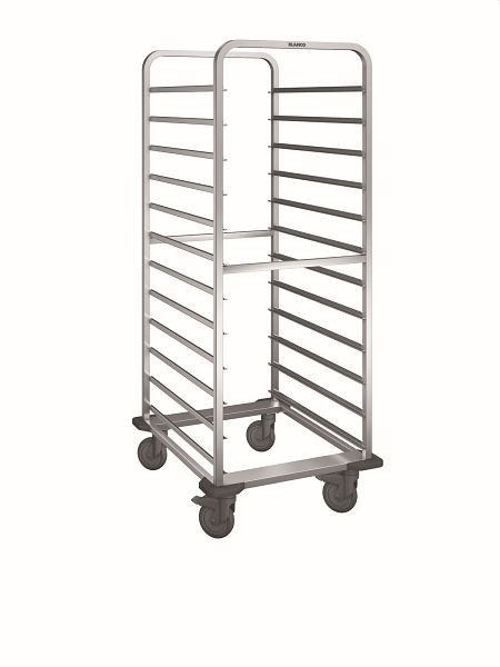 B.PRO RWR-VP 163 Regalwagen aus rostfreiem Edelstahl mit stahlverzinkten Rollen für 24 KN- oder GN-Tabletts, 572923