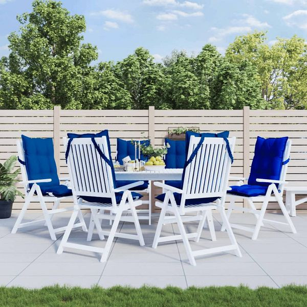 vidaXL Hochlehner-Auflagen 6 Stück Königsblau Oxford-Gewebe, 377634