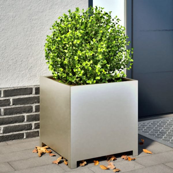 vidaXL Pflanzkübel 50x50x50 cm Edelstahl, Blumenkübel, 851217