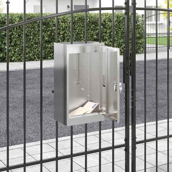 vidaXL Briefkasten Schwarz 30 x 23 x 55 cm Edelstahl, 874951