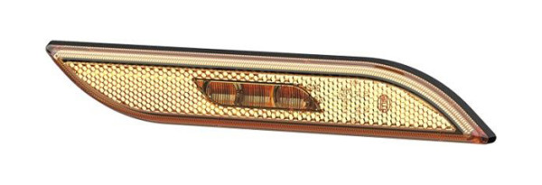 HELLA Seitenmarkierungsleuchte, Shapeline Style, LED, 12/24V, Anbau/geklebt, gelb, 250mm, Flachsteckhülse, 2-polig, rechts, 2PS 013 306-041