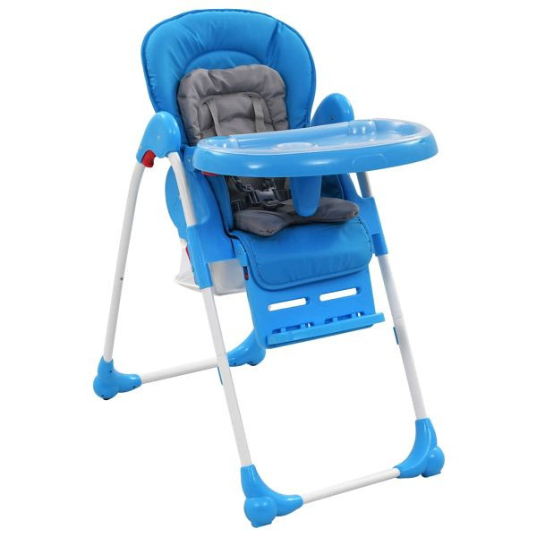 vidaXL Baby-Hochstuhl Blau und Grau, Top-Qualität, 10187