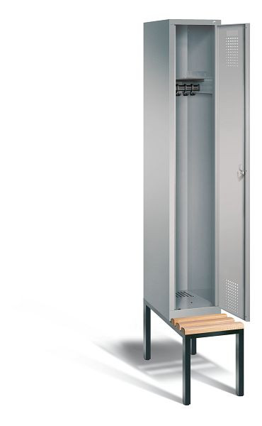 C+P Garderobenschrank Evolo, H2090xB320xT815mm, Farbe: Weißaluminium, 48050-10 S10083