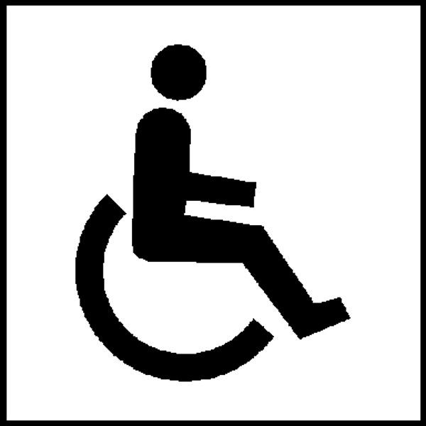 SafetyMarking Türschild, Graphic Line - WC - barrierefrei, BxH 15x15 cm, Kunststoff (Hart-PVC), selbstklebend, 43.5881-bf