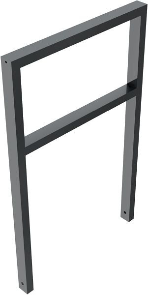 Schake Anlehnbügel aus Stahlrohr Rechteckrohr, 60 x 40 mm, mit Querholm, Gesamtbreite: 750 mm, feuerverzinkt und beschichtet DB 703, 457_075B