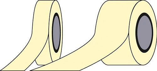 DENIOS Markierungsband nachleuchtend, ISO 7010, Folie 25 m x 100 mm, 266741
