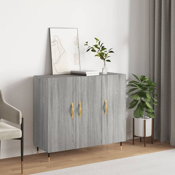 vidaXL Sideboard Grau Sonoma 90x34x80 cm Holzwerkstoff, 828090