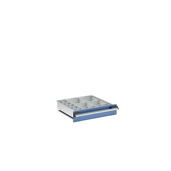 bott cubio Sortiment mit 24 Boxen, BxTxH: 525x525x68mm, Kunststoff / RAL 7035, 43020752