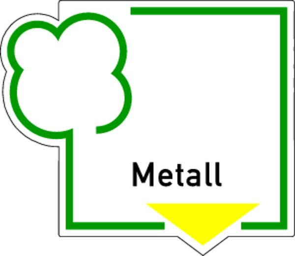 Schilder Klar Recyclingschild Metall, 250x216 mm Folie selbstklebend, 2122/61