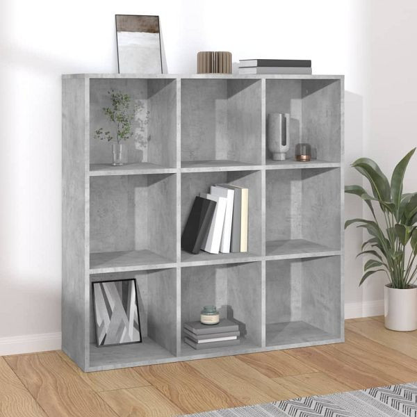 vidaXL Bücherregal Betongrau 98x29x97,5 cm Holzwerkstoff, 801129
