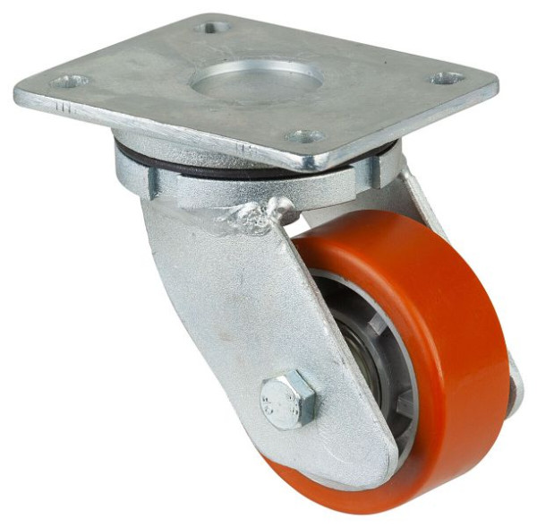 BS Rollen Schwerlastrolle, Breite 30 mm, Ø100 mm, bis 200 kg, Lauffläche Guss-Polyurethan 95 Shore A, Radkörper Aluminium, Kugellager, RR100.B90.101