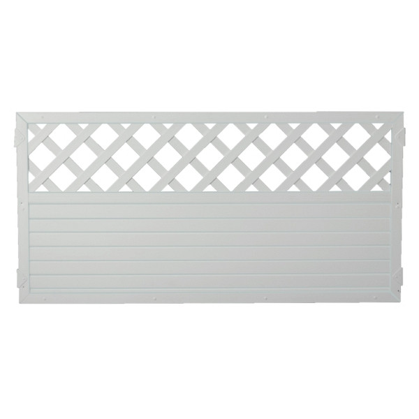 T&J LIGHTLINE KS-Zaun Ranki, 180 x 90 cm, Füllung weiß / Rahmen weiß, 46294