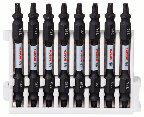 Bosch Doppelklingen Schrauberbit-Set Impact Control, 8-teilig, T15-T15, 65 mm, VE: 5 Stück, 2608522342