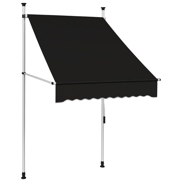 vidaXL Einziehbare Markise Handbetrieben 100 cm Anthrazit, 145832