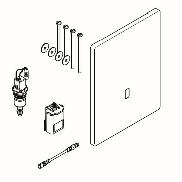KWC Urinalspülarmatur, F5, elektronisch gesteuert, DN15, UP, Umrüstung PROTRONIC, Batterie, 2030066595