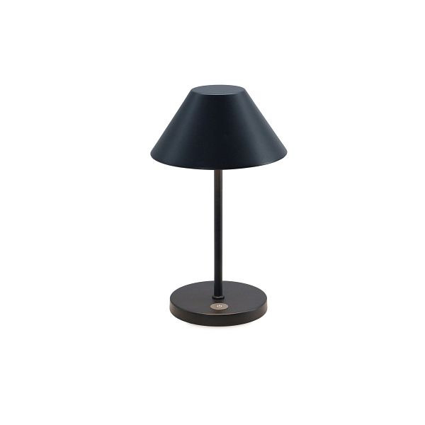 Feros Prisma Tischlampe, Schwarz, aufladbar mit ChargeHub, 173512