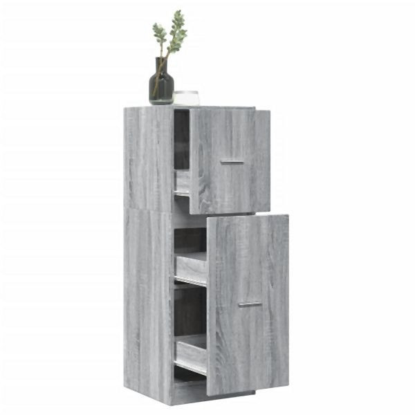 vidaXL Apothekerschrank Grau Sonoma 40x41x118 cm Holzwerkstoff, 855201