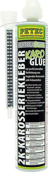 Petec Karro Glue, 2K Karosseriekleber, Coaxialkartusche 195ml, VE: 12 Stück, 98195