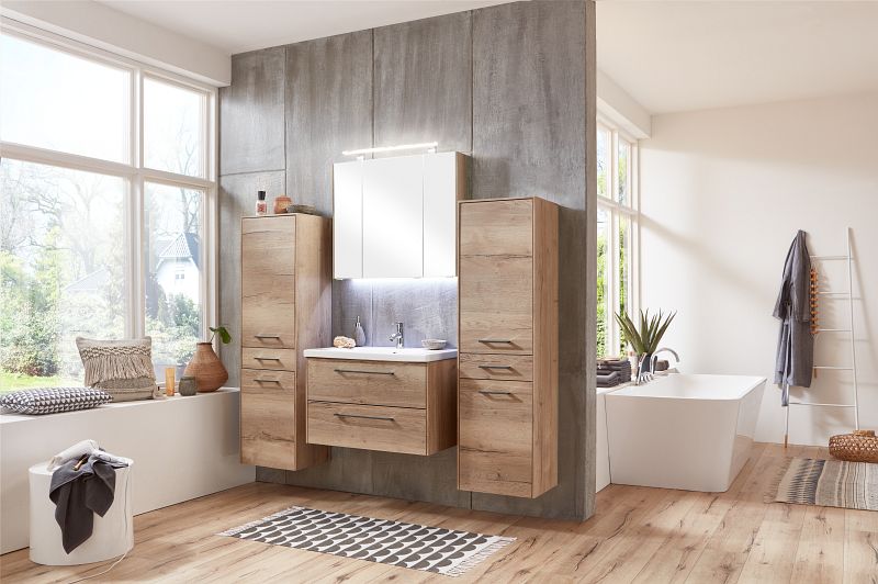 Marlin Bad 3400 Spiegelschrank 82 cm Eiche Struktur AS55 SLEB8A günstig  versandkostenfrei online kaufen: große Auswahl günstige Preise