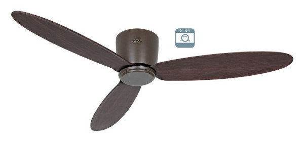 CasaFan Deckenventilator Eco Plano II 132 Lack bronze-Nussbaum 0 - 10 V, 3132821