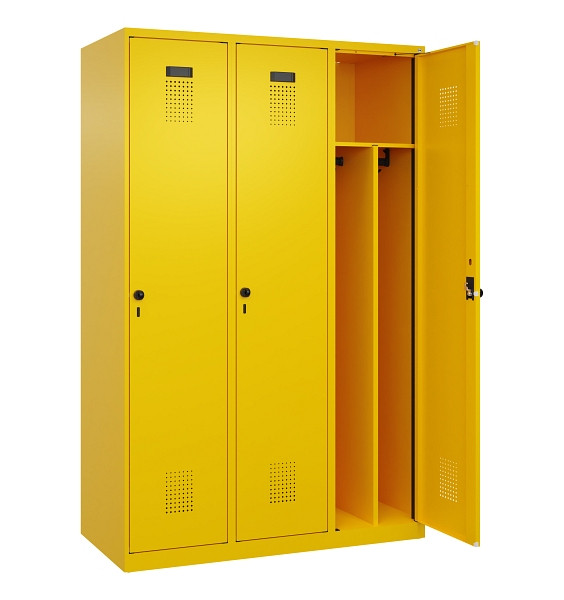 C+P Spind Evolo PLUS, 3 Abteile, 1850x1200x500mm, 1023/1023, Verschluss Drehriegel, 049000-32F S10022