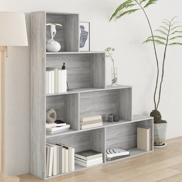 vidaXL Bücherregal Grau Sonoma 155x24x160 cm, 815361