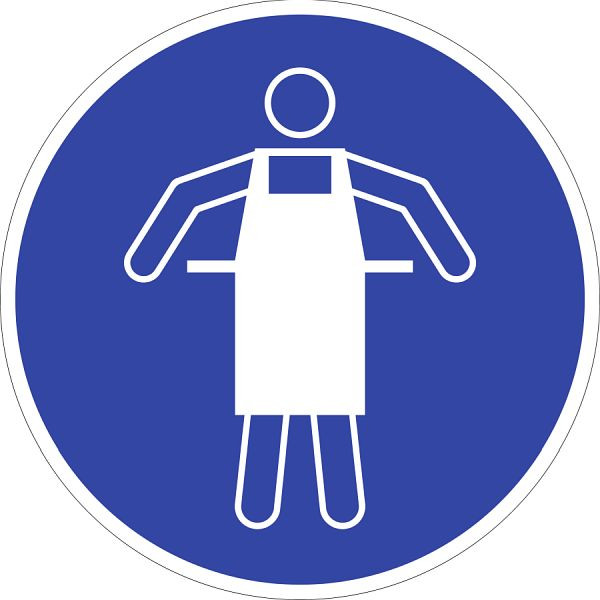 Moedel Schutzschürze benutzen ISO 7010, Folie, Ø 200 mm, 52537