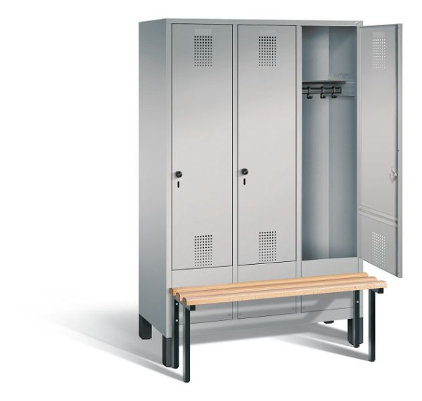 C+P Garderobenschrank Evolo, H1850xB1200xT815mm, Farbe: Weißaluminium, 48030-32 S10148