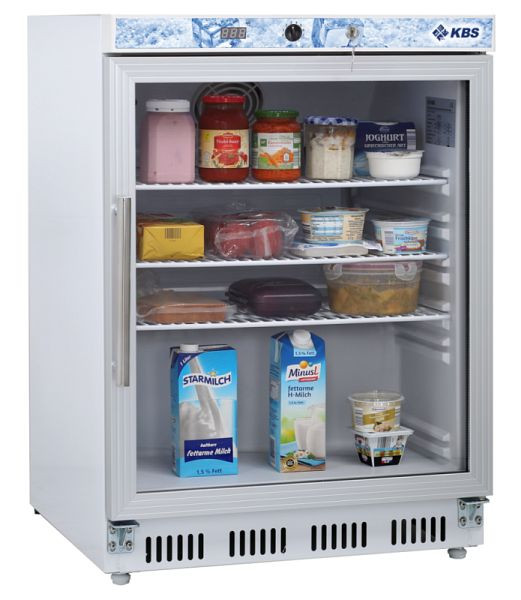 KBS Glastürkühlschrank 202 GU, mit Glastür, Außenmaterial: Stahlblech weiß pulverbeschichtet, 347208