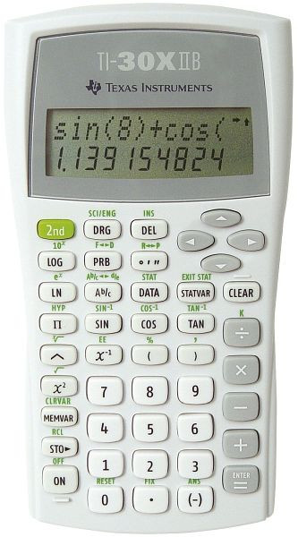 TEXAS INSTRUMENTS Taschenrechner TI-30X IIB, Knopfzelle, 82 x 155 x 19 mm, TI-30X IIB