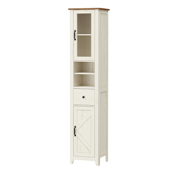 SONGMICS Lagerschrank, Honigbraun, 33x31,5x171 cm, BBK660W101