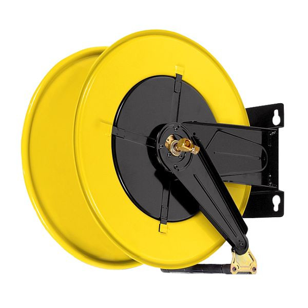 ELMAG Industrie Schlauchtrommel '530/300' für Öl - Wasser, mit doppelten Anschluss Eingang, Ausgang, 22m-2x13mm, 15m-2x17, 200 bar, 43573