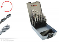 Produktbild von BAER Set HSSE LINKS: Maschinengewindebohrer Sackloch / Kernlochbohrer: M 3 - 12, B1937E BAER Set HSSE LINKS: Maschinengewindebohrer Sackloch / Kernlochbohrer: M 3 - 12, B1937E