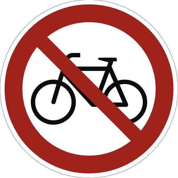 Moedel Verbot für Radfahrer, Folie, Ø 200 mm, 58627, 4060081019045
