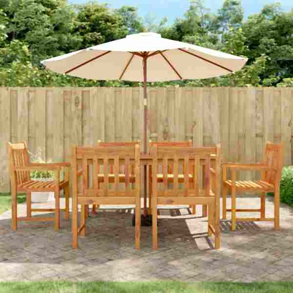 vidaXL Gartenstühle 6 Stück 56x55,5x90 cm Massivholz Akazie, 3206273