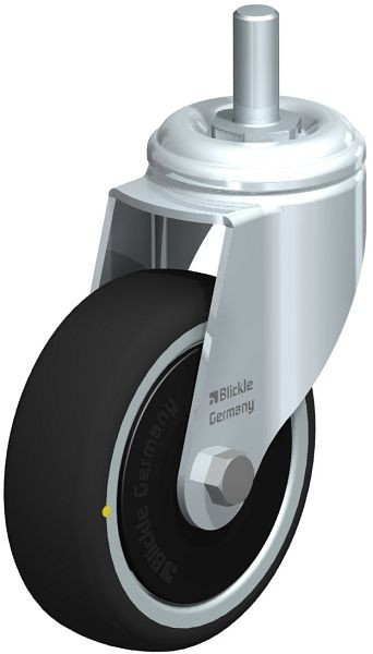 Blickle LKRA-PATH 101K-ELS-FK-GS12 Apparate-Lenkrolle mit Gewindestift, Thermoplastisches Polyurethan, Grau, 848791