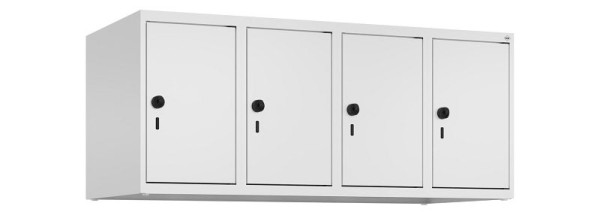 C+P Schrankaufsatz Classic PLUS, Aufsatzschrank, 9016/9016, Drehriegel, 500x1200x500mm, 4 Abteile, 080090-40 S10014