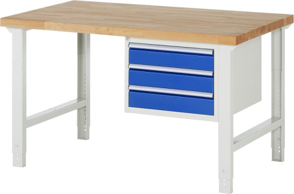 RAU Werkbank Serie 7000 - Modell 7127, B1500 x T900 x H790-1140 mm, 13-7127A1-159B4H.11