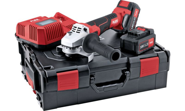 FLEX Akku-Winkelschleifer mit Bremse 18,0 V, 125 mm LB 125 18.0-EC/5.0 Set, 499331