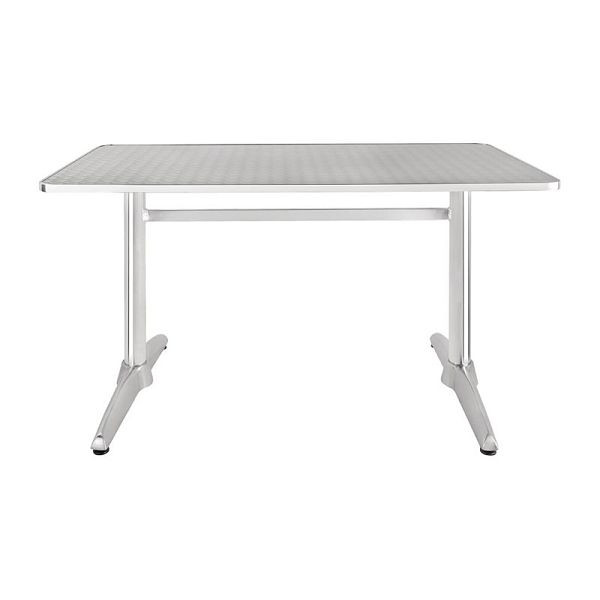 Bolero rechteckiger Tisch Edelstahl 120 x 60cm, U432