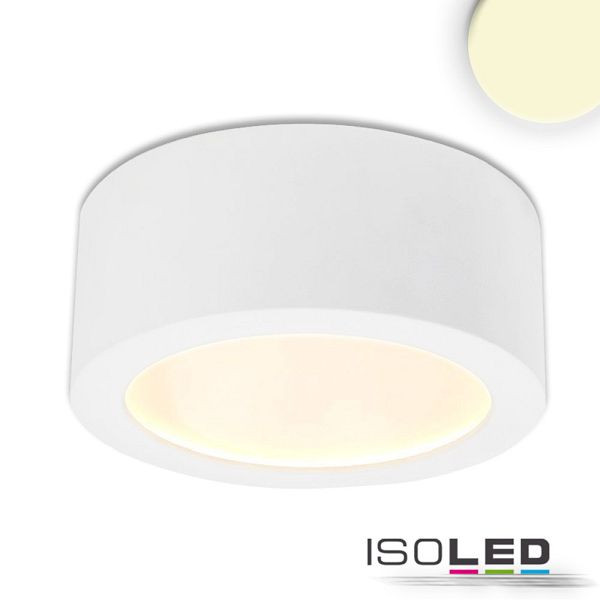 ISOLED LED Aufbauleuchte LUNA 8W, weiß, rund, DN106,5, indirektes Licht, warmweiß, 113130
