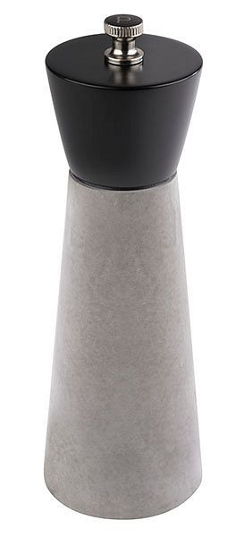 APS Pfeffermühle -ELEMENT-, Ø 6 cm, Höhe: 18 cm, Buchenholz, Beton, Mahlwerk aus Carbonstahl, Mahlgrad stufenlos einstellbar, 40538