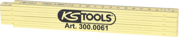KS Tools Kunststoff-Gliedermaßstab, weiß, 2m, 300.0061, 4042146125885