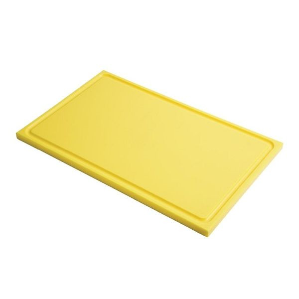 Gastro M Schneidebrett mit Saftrille GN1/2 gelb, 15 mm dick, GN321