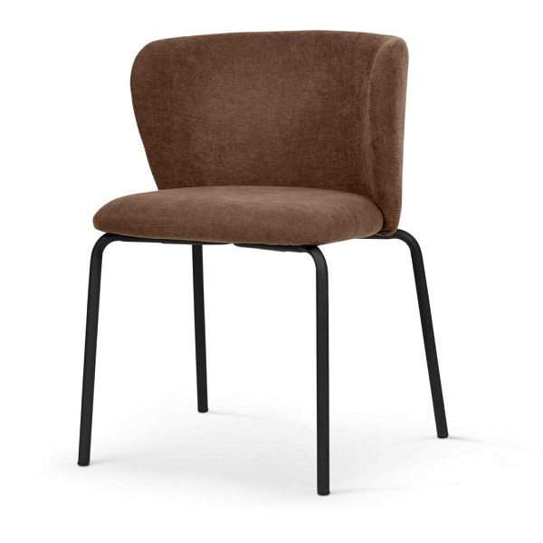 Deskin Konferenz-/Besucherstuhl DUKO DV, 4 Fuß Gestell, schwarz, Stoff Scala, rot-braun-meliert, 352648