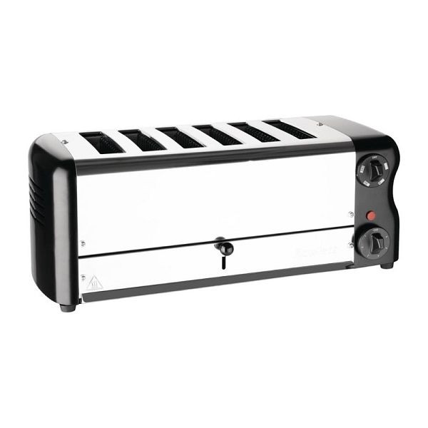 Rowlett Esprit 6 Slot Toaster Jet Black mit Sandwichkäfig, CH187