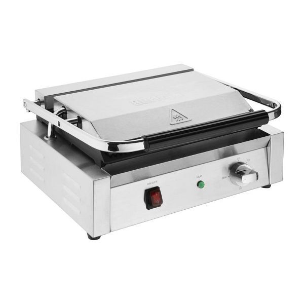 Buffalo Bistro großer Kontaktgrill, langlebige, robuste Grillplatten aus Gusseisen, perfekt für den täglichen Gebrauch, CU603