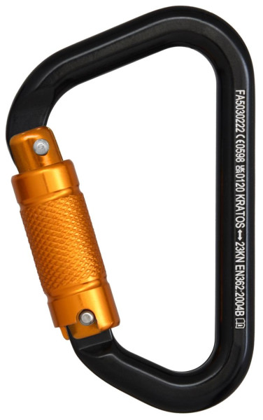 Kratos Aluminiumkarabiner mit dreifach wirkendem Automatikverschluss, FA5030222