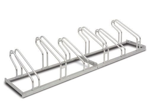 Moravia Fahrradständer für 6 Fahrräder, Tiefe 550 mm, mit Bügeln aus Rundrohr, 271685